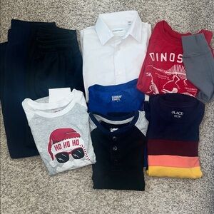 Boys winter bundle! Size 7/8 warm long sleeve shirts and pants